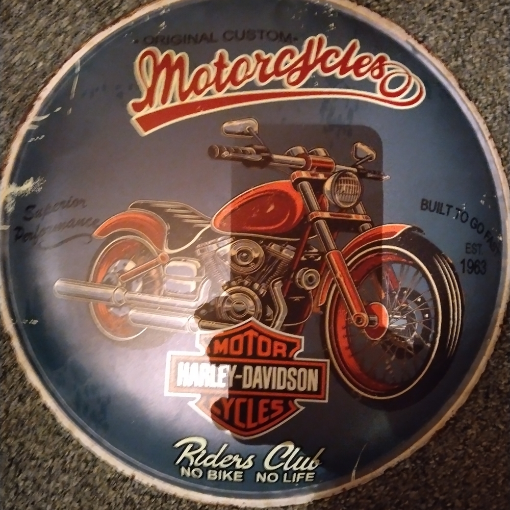 Harley Davidson metal wall sign